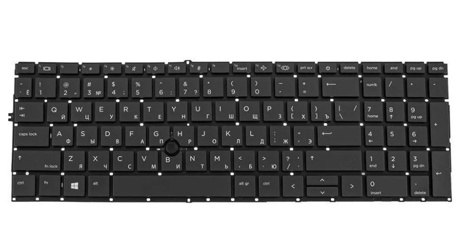 Клавиатура для ноутбука HP ProBook 850 G8/855 G8 rus без фрейма/с джойстиком Black (179674)