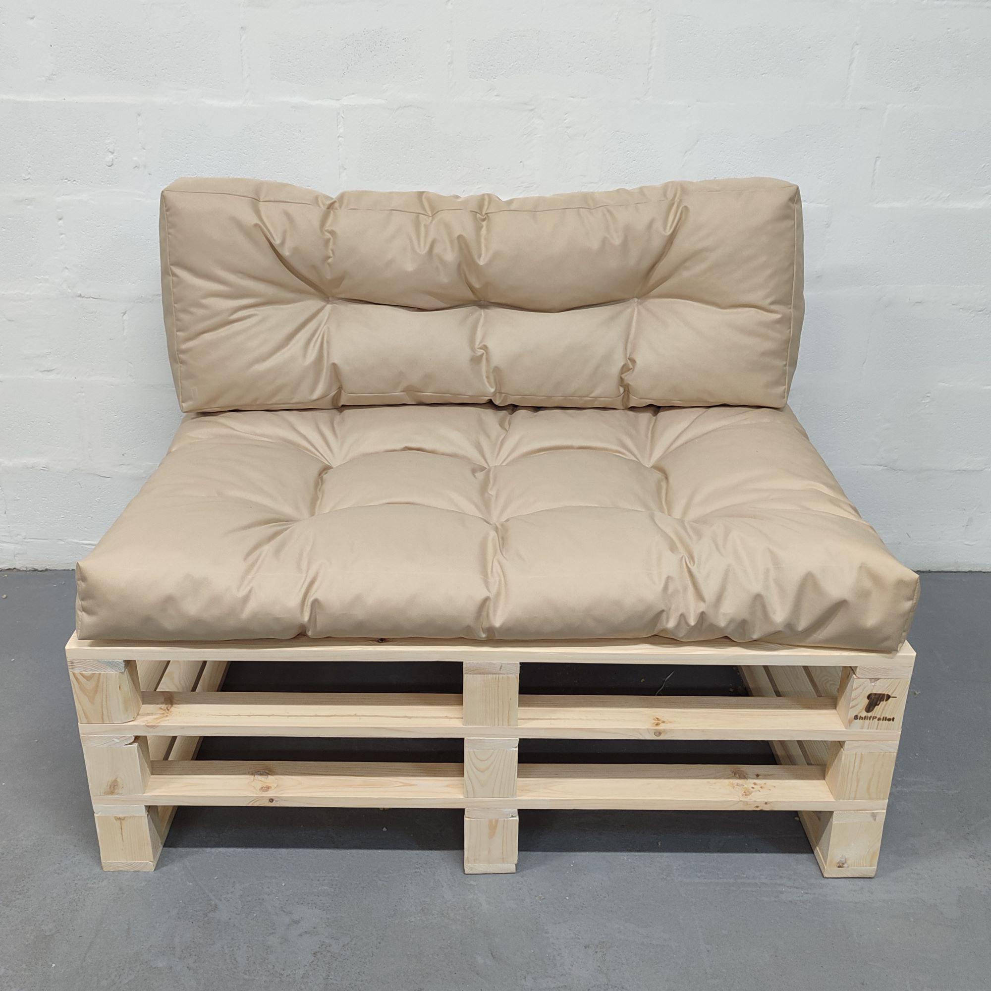 Комплект водоотталкивающих подушек для паллет-дивана eGarden оксфорд 120x80x12/120x45x12 см Песочный (5608) - фото 4 Комплект водоотталкивающих подушек для паллет-дивана eGarden оксфорд 120x80x12/120x45x12 см Песочный (5608) - фото 4