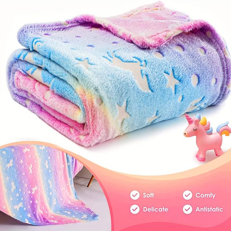 Плед що світиться Magic Glow In The Dark Blanket Веселка 120х150 см (14099199) - фото 2