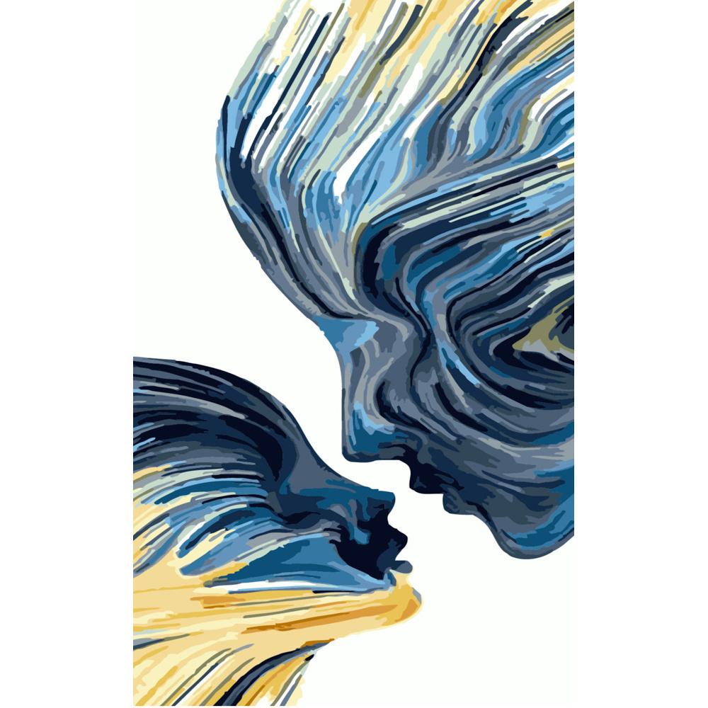 Картина по номерам Strateg Премиум Абстрактные лица 50х25 см (WW020)