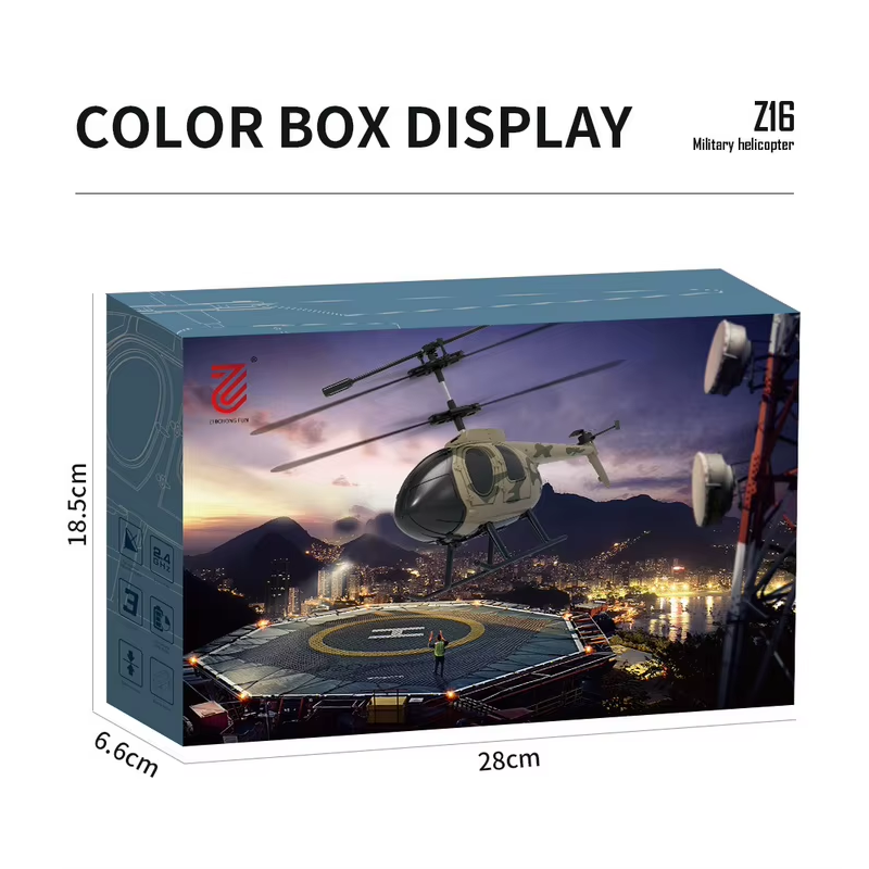 Радіокерований вертоліт KFPLAN Z16 з гіроскопом Хакі (2418) - фото 9 Радіокерований вертоліт KFPLAN Z16 з гіроскопом Хакі (2418) - фото 9