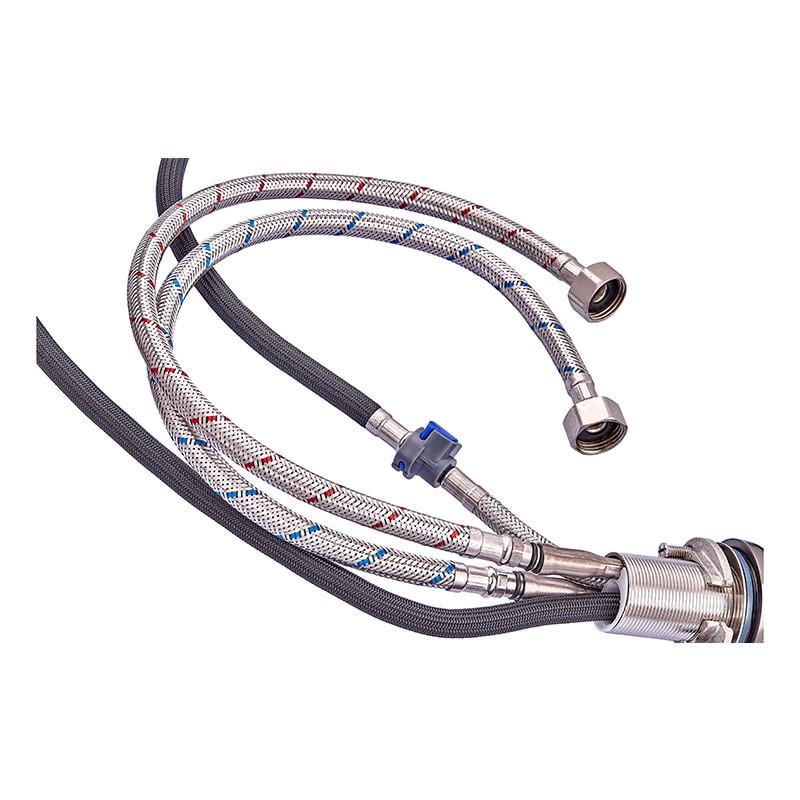 Смеситель для кухни Zerix PUL-014 с выдвижной воронкой Graphite (2651312761) - фото 4