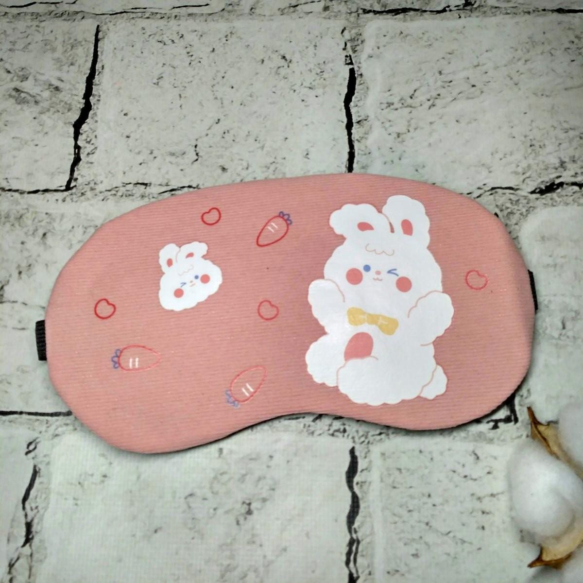 Маска для сну Зайчик 19х9 см Рожевий (20246-1) - фото 1 Маска для сну Зайчик 19х9 см Рожевий (20246-1) - фото 1