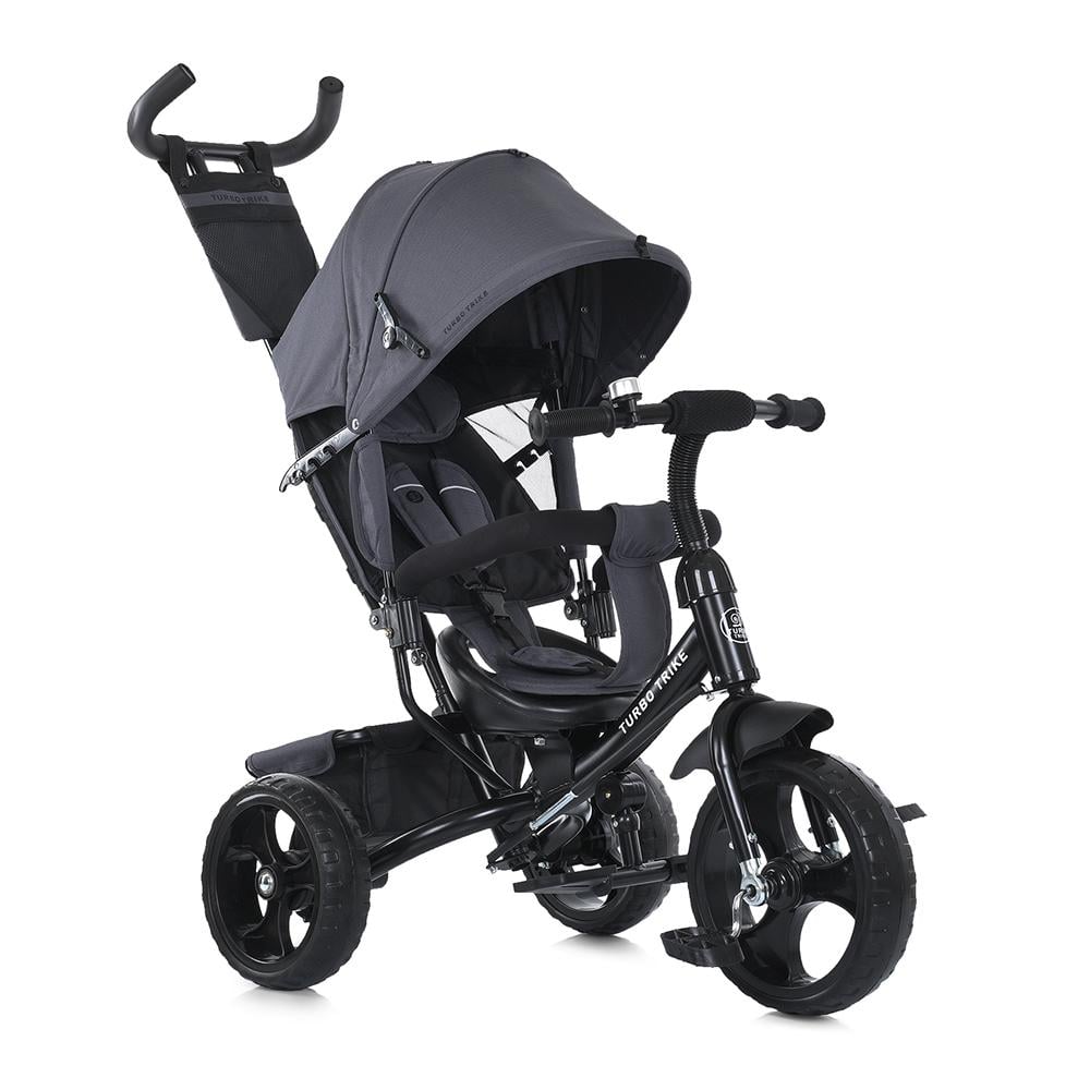 Велосипед триколісний Turbo Trike MT 1005-2 з батьківською ручкою Графітовий Велосипед триколісний Turbo Trike MT 1005-2 з батьківською ручкою Графітовий