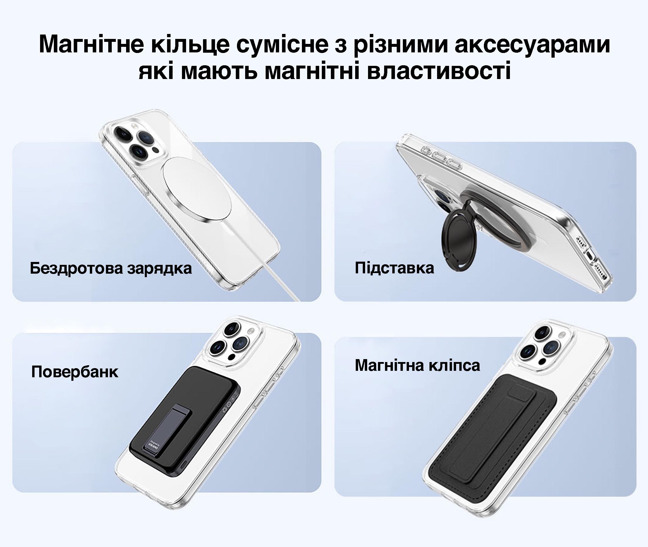 Чехол для iPhone 15 Pro Max с магнитом MagSafe VOKAMO Прозрачный - фото 6