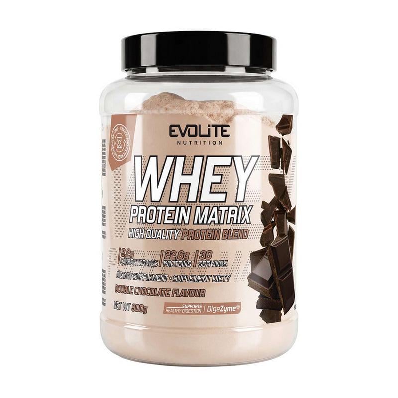 Протеин комплексный Evolite Whey Protein Matrix 900 г Двойной шоколад