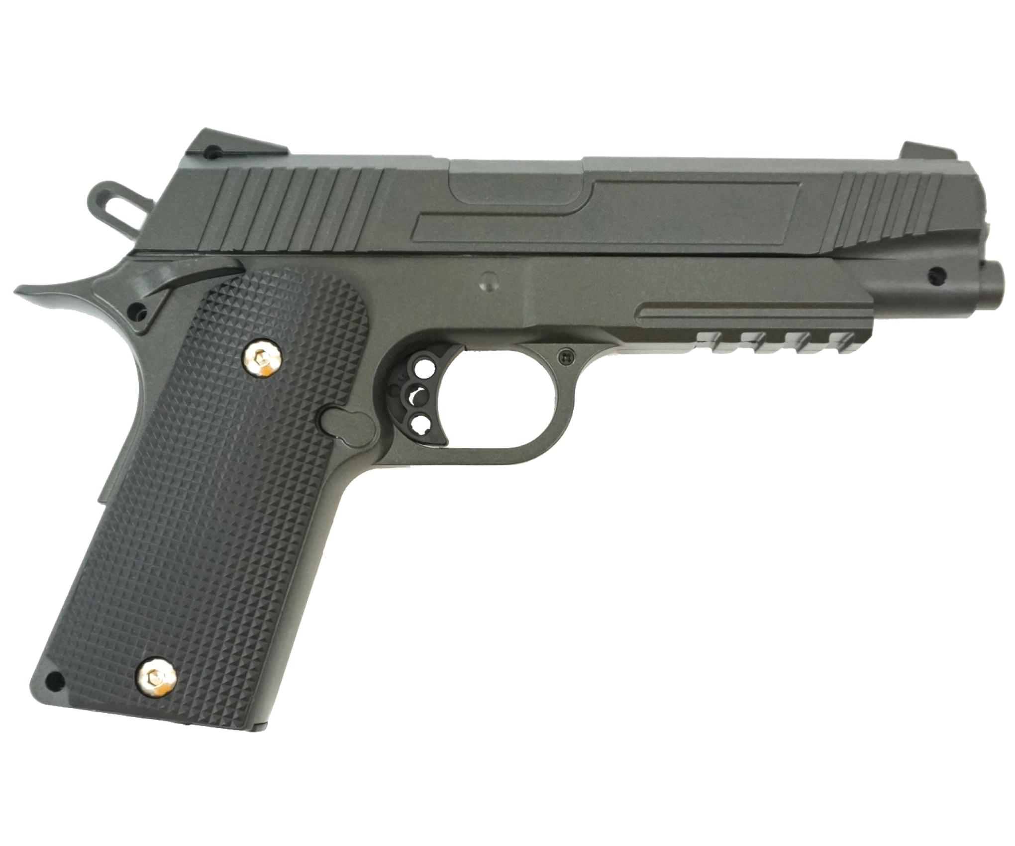 Пистолет детский Кольт M1911 пружинный металлический скорость выстрела 59 м/с (26038603)