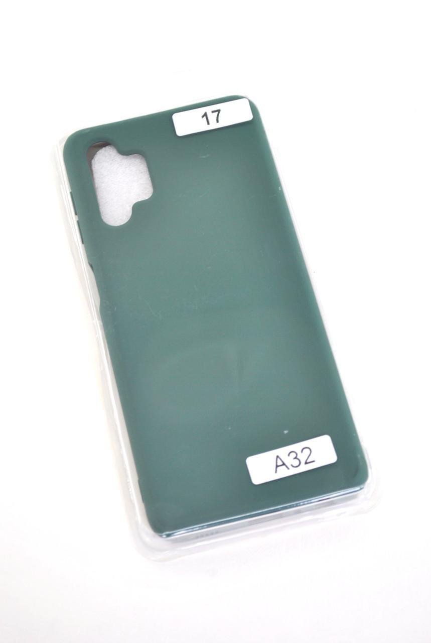 Чохол для телефону Samsung A32 (4G) Silicone FULL №17 Dark green (4you)