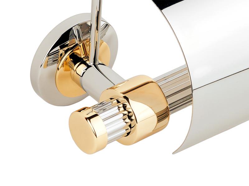 Тримач для туалетного паперу KUGU Maximus 611C&G із кришкою Золотий (130730) - фото 2