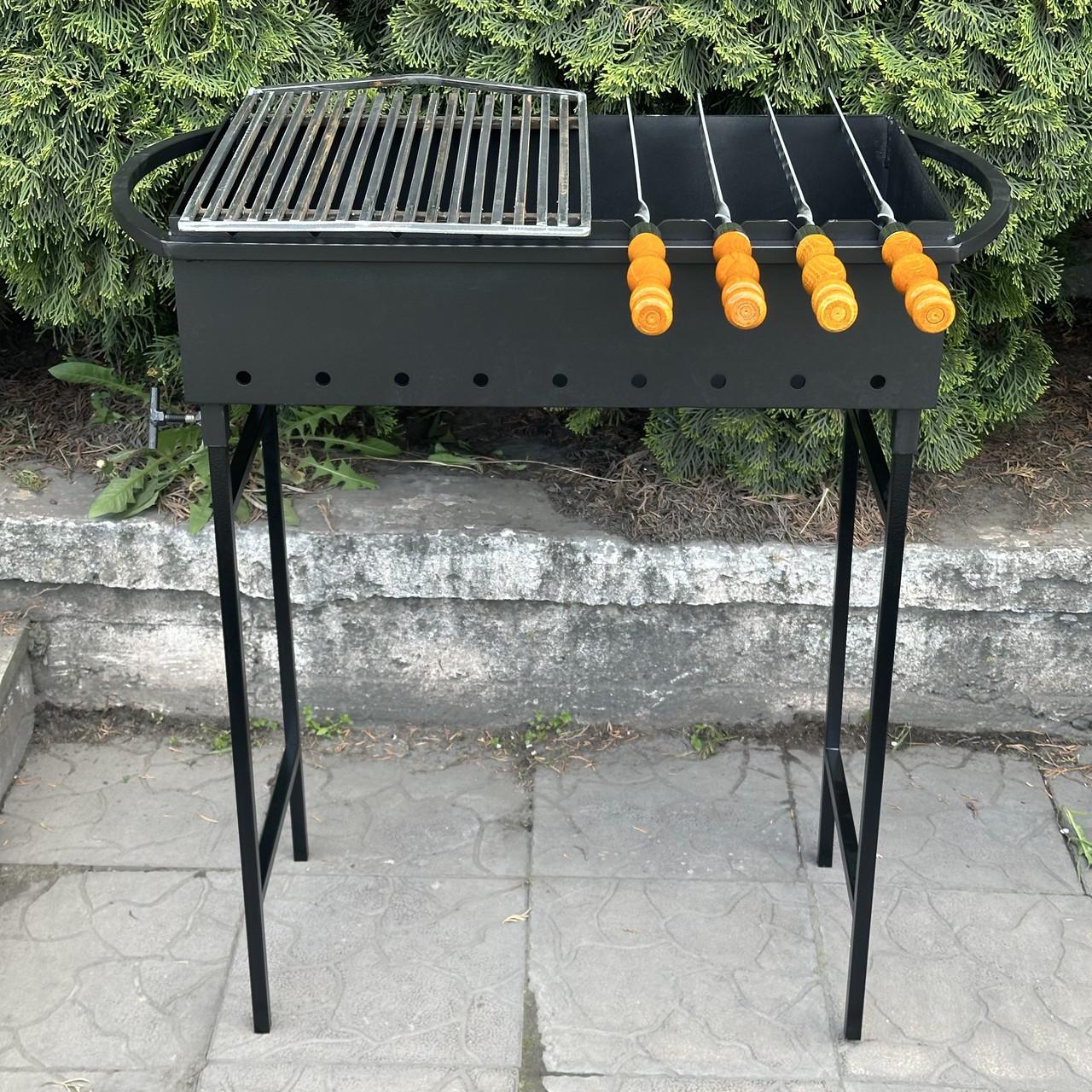 Мангал розбірний Гектор зі знімними ніжками на 9 шампурів 2 мм (MN9-2) - фото 8