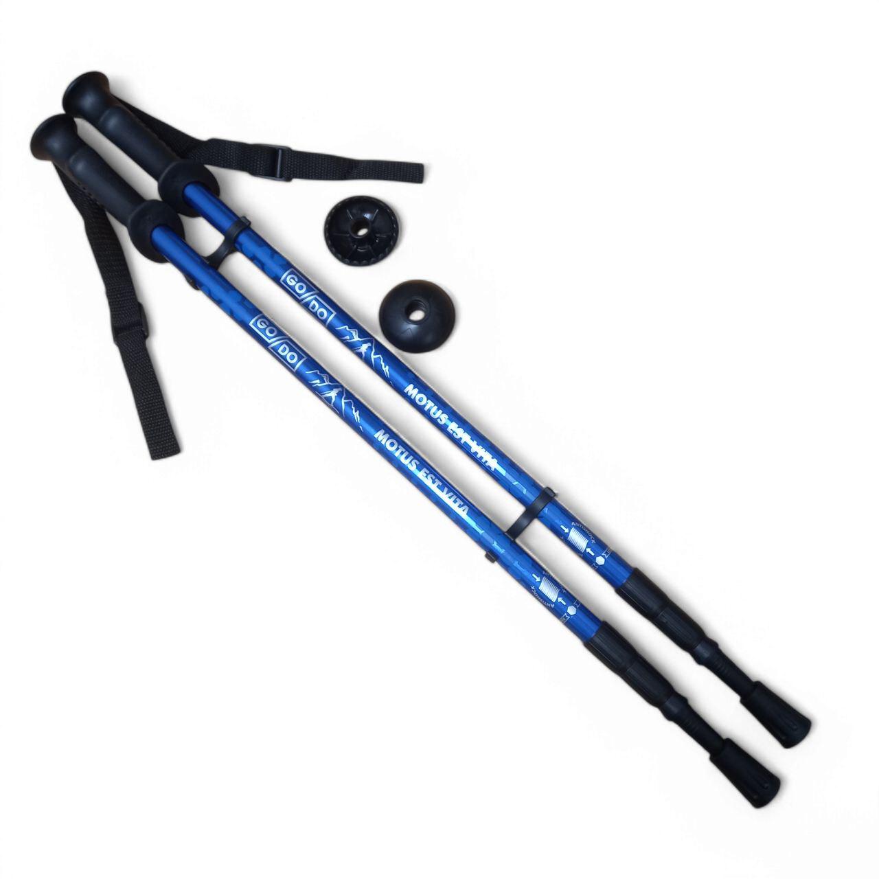 Палки трекинговые Sprinter алюминий min/max вес 600 г пара 110/135 см Blue