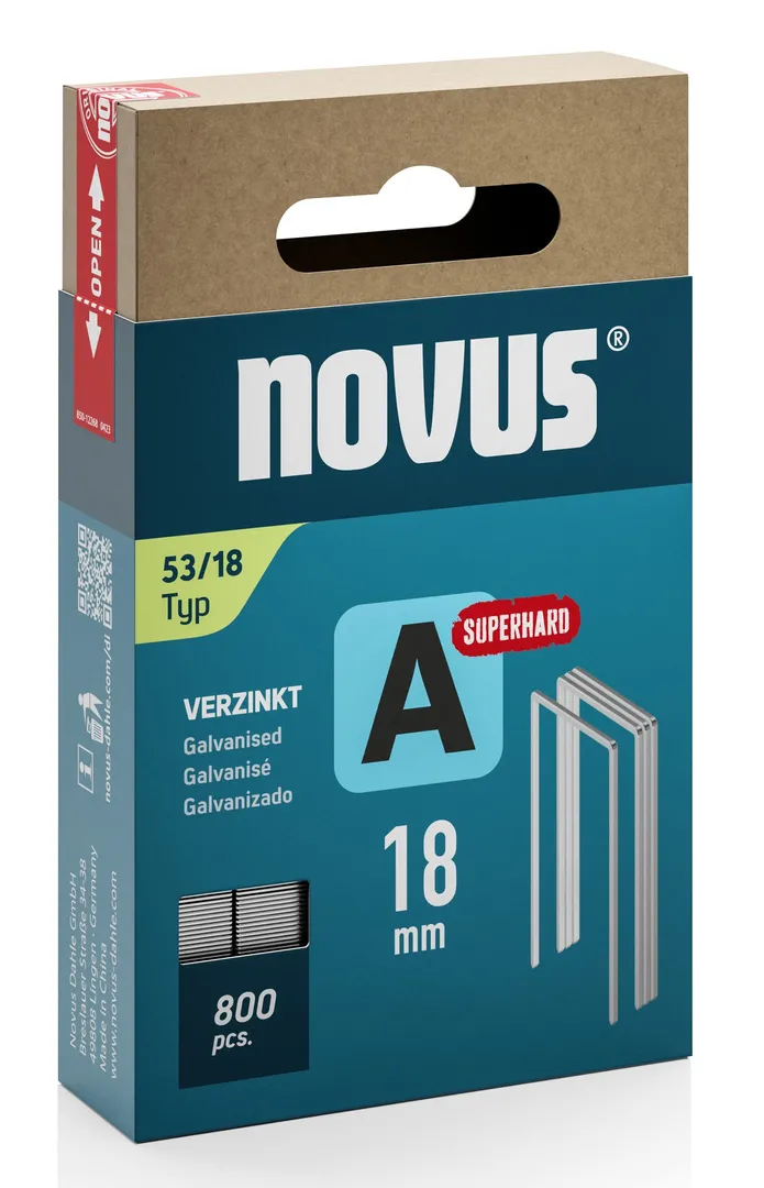Скоби будівельні NOVUS А53 18 мм 800 шт. (37515664)