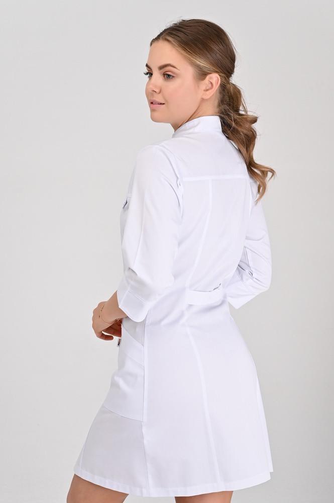 Халат жіночий TopLine Пекін рукав 3/4 р. 62 Білий (11334-(62) б-б) - фото 3 Халат жіночий TopLine Пекін рукав 3/4 р. 62 Білий (11334-(62) б-б) - фото 3
