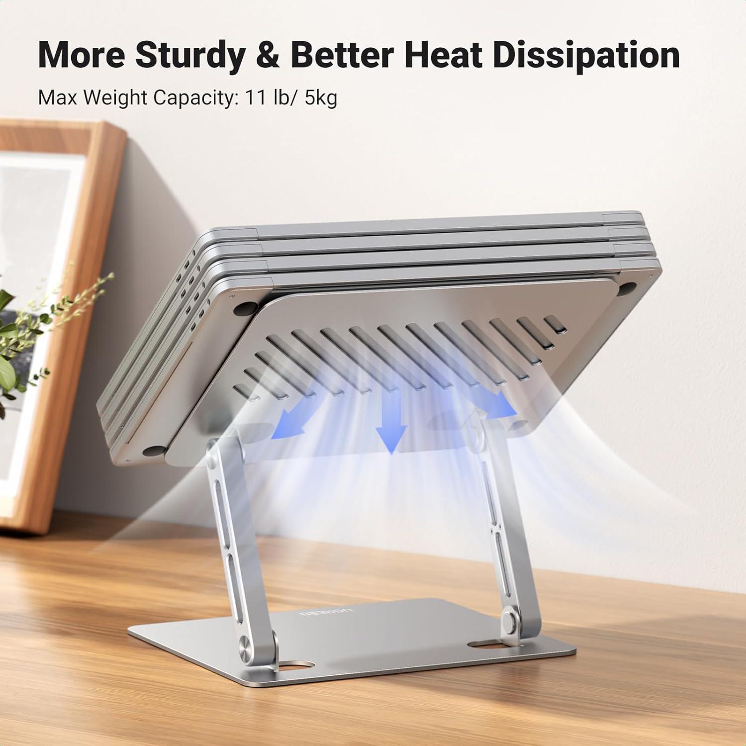 Підставка для ноутбука Ugreen 11-17.3" алюмінієва Сріблястий (45416) - фото 2 Підставка для ноутбука Ugreen 11-17.3" алюмінієва Сріблястий (45416) - фото 2