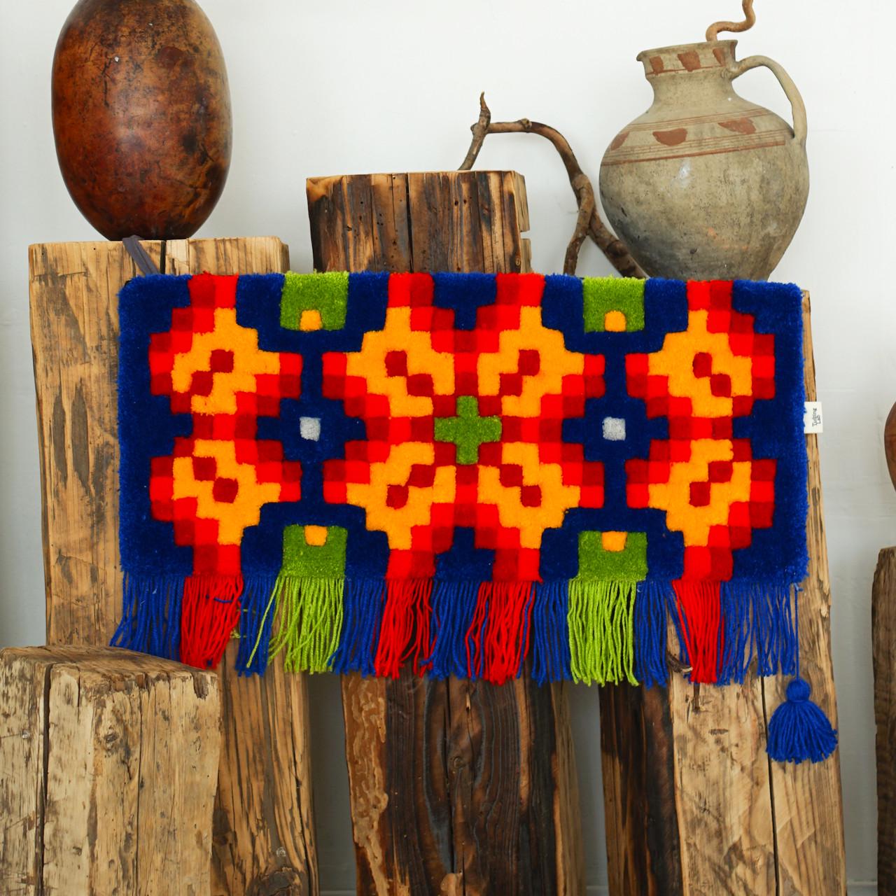 Ковер настенный ручной работы Украинская вышиванка 60х30 см Ковер настенный ручной работы Украинская вышиванка 60х30 см