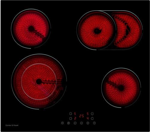 Варочная поверхность Gunter&Hauer CER 642 Черный - фото 2