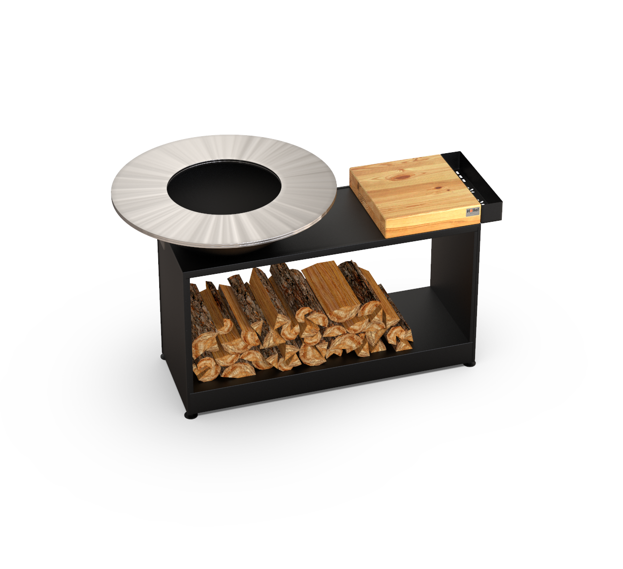 Гриль-мангал барбекю Smoke House Holla Grill Black Wide Open велика відкрита тумба (600008) - фото 3