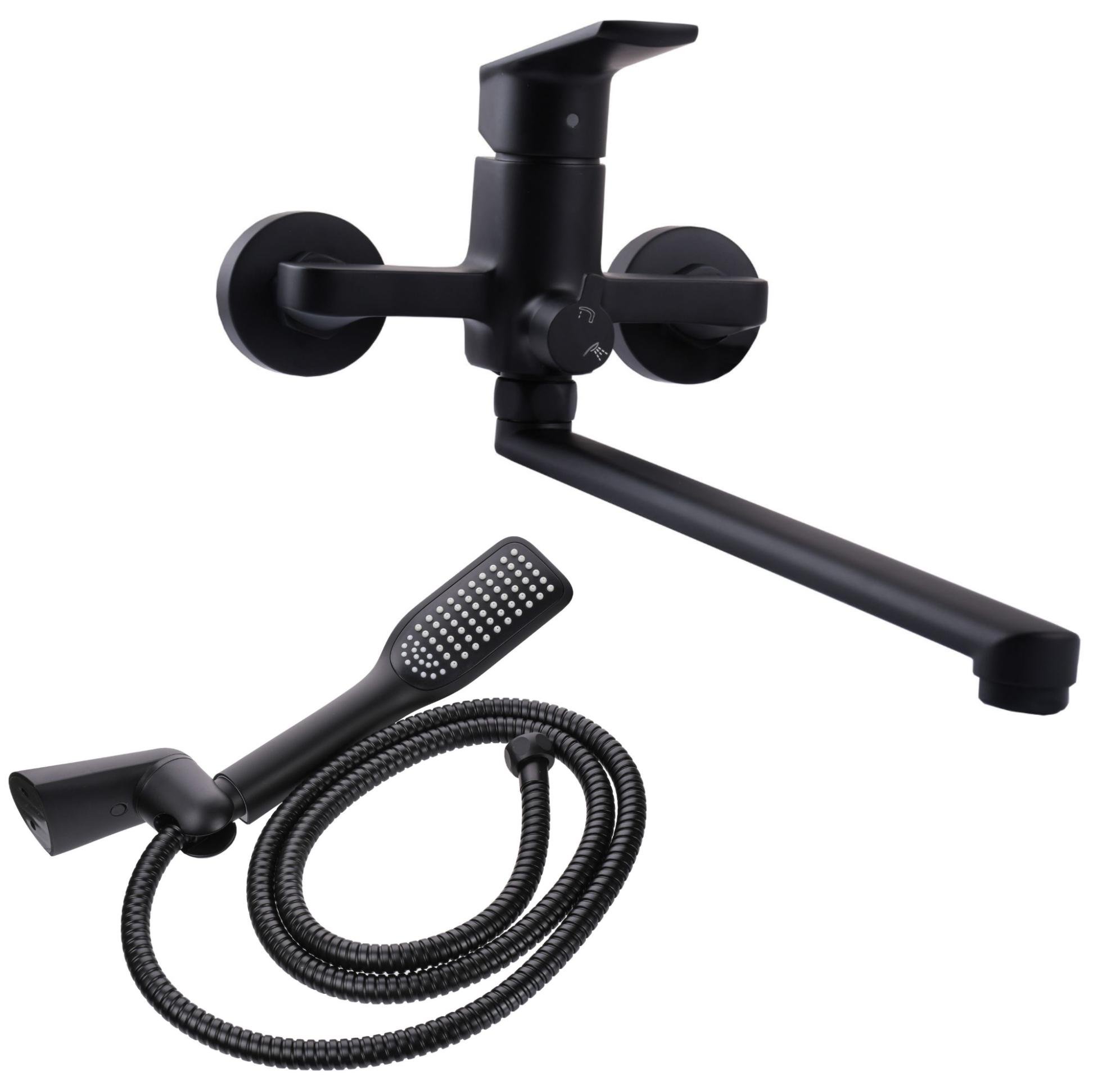 Смеситель для ванны Topaz Lexi TL21208A-H57-BL с душевым гарнитуром