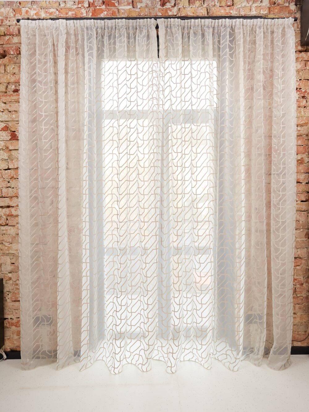 Гардини органзу 2,5 м 2 шт. Молочний (000105477)