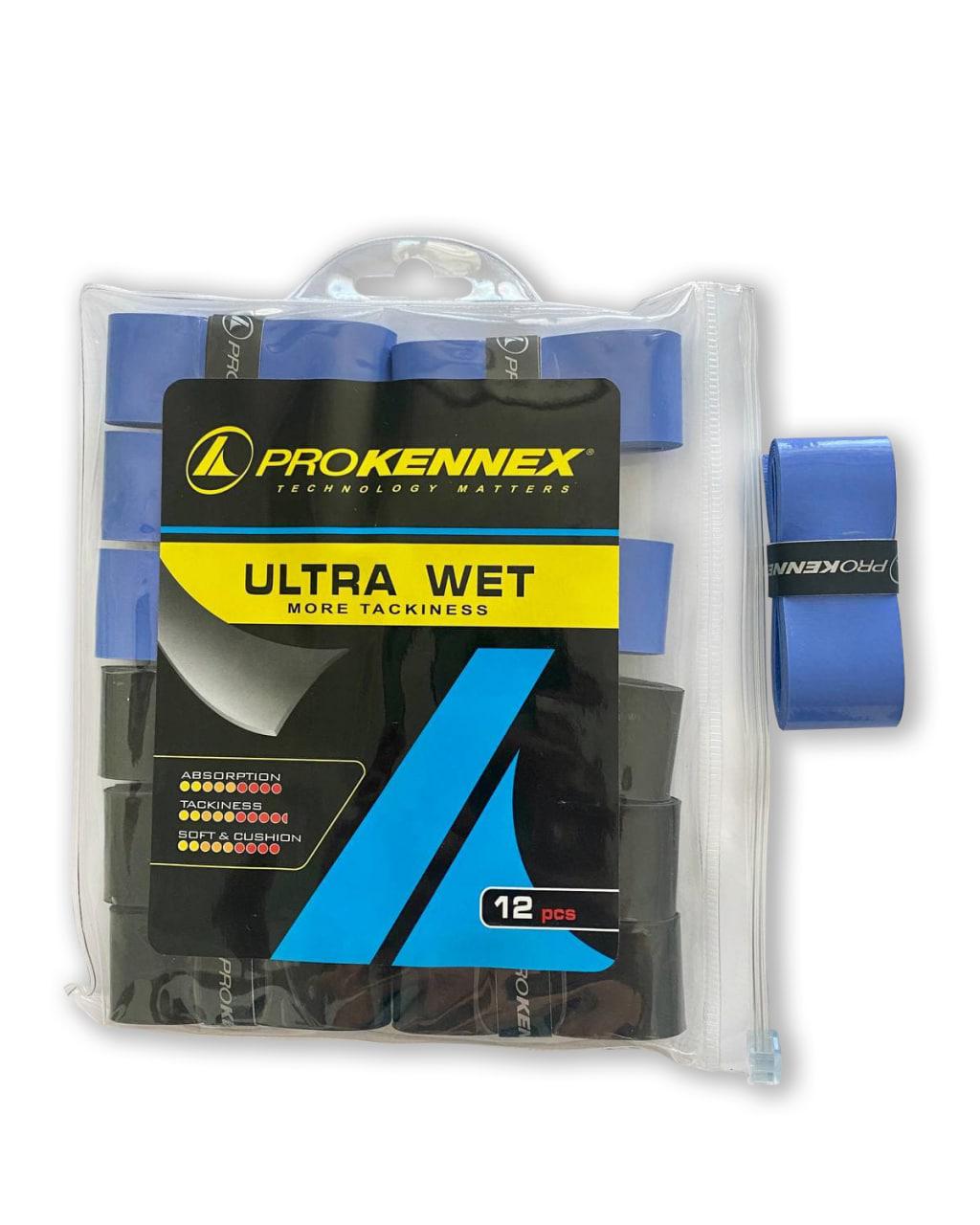 Комплект намоток на ракетку Pro Kennex Ultra Wet Over Grip 12 шт. Черный/Серый/Голубой/Фиолетовый (AYGP1803-BGBV) - фото 3