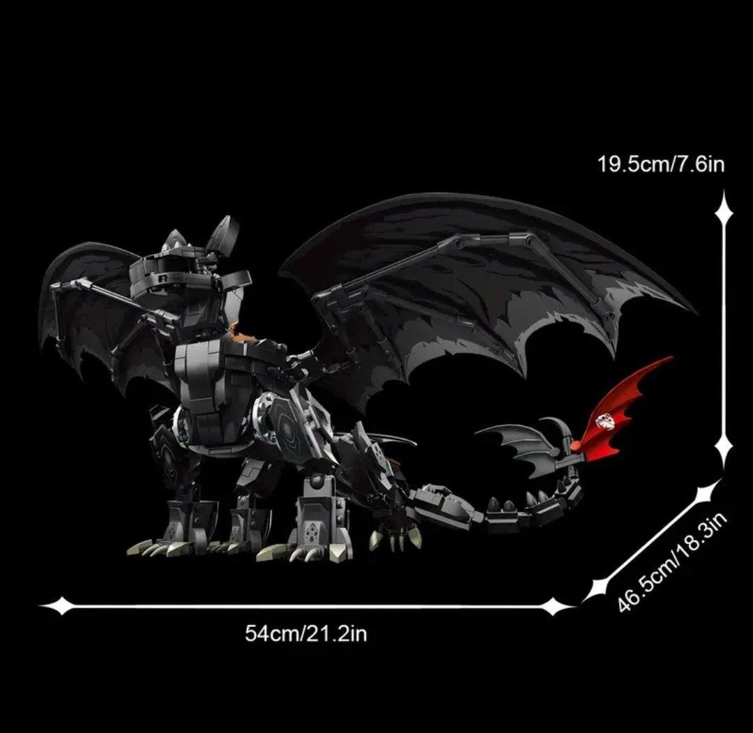 Конструктор для детей дракон из мультфильма Как укротить дракона 1026 дет. - фото 6