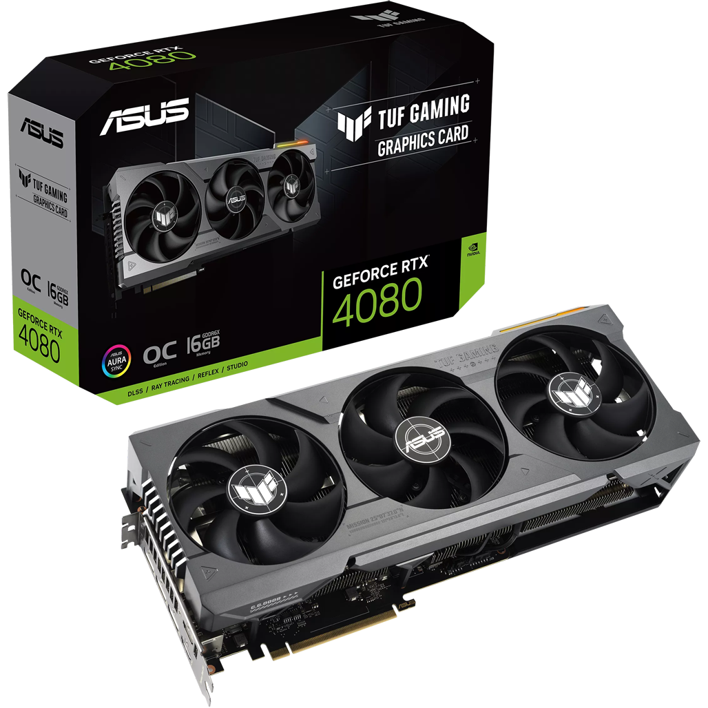 Видеокарта ASUS TUF Gaming GeForce RTX 4080 16GB GDDR6X OC (TUF-RTX4080-O16G-GAMING)