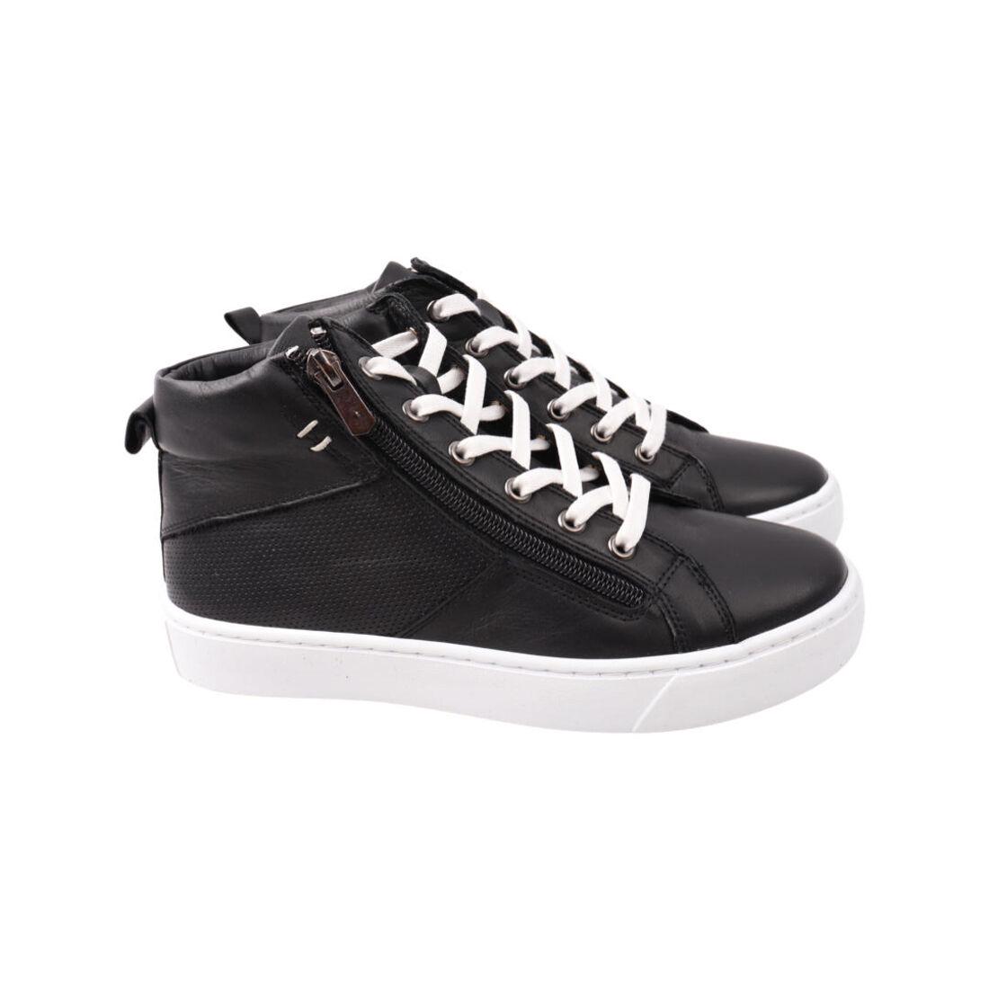 Кеды женские Gossi из кожи Черный (84-21DHC 39)