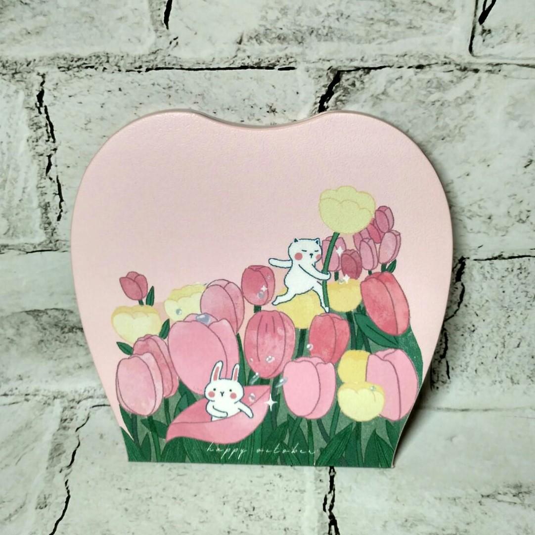 Зеркало настольное дорожное Сердце 18х18 см Розовый (23-291-3)