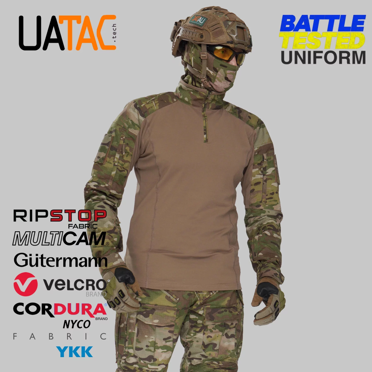 Рубашка боевая UATAC Ubacs Gen 5.5 Nyco S Multicam (29888) - фото 2