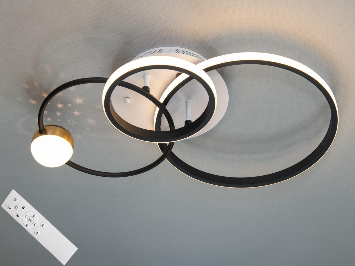 Люстра LED потолочная Diasha 45W MX2987-3S WH/BK Бело-черный