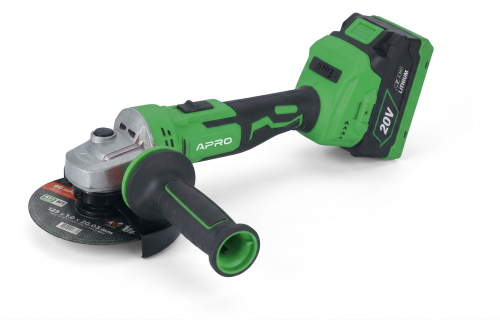 Шлифмашина угловая аккумуляторная бесщеточная Apro MS 20AGB 20 В d 125 мм без АКБ/без ЗУ (2969025235)