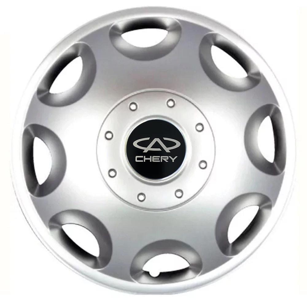 Колпаки SJS 300 с логотипом Chery R15 4 шт. Серебряный (2654557522)