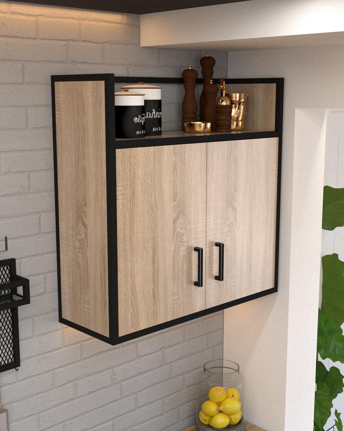 Шафа кухонна настінна EcoLoft Маренцо DSP-1444-6 в стилі лофт Дуб сонома (DSP-1444-6)