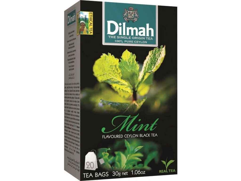 Чай пакетированный черный фруктовый и травяной Dilmah Мята 20 пакетиков 1,5 г (952793)