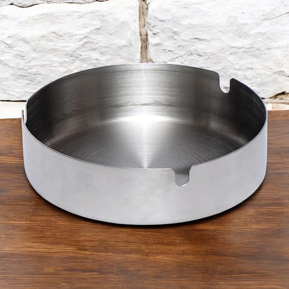 Попільничка для цигарок металева 10 см Сріблястий - фото 3 Попільничка для цигарок металева 10 см Сріблястий - фото 3