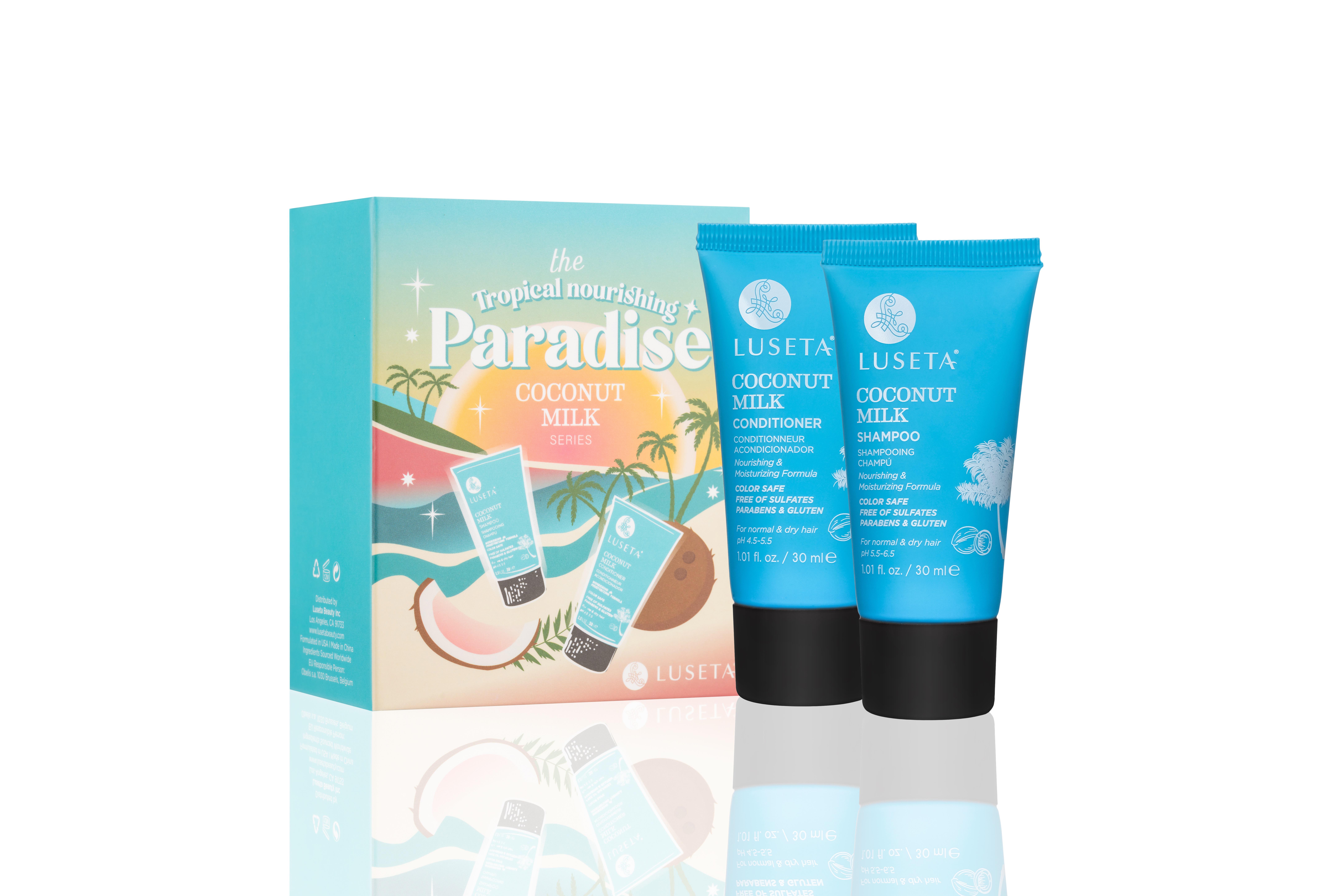 Набор для волос дороже с маслом кокоса Luseta Beauty Coconut Milk Travel Set Duo 2×30 мл (23335045)