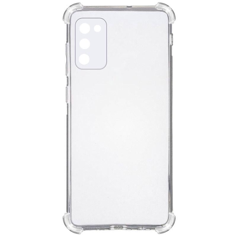 Противоударный TPU чехол GETMAN Ease logo усиленные углы Full Camera для Samsung Galaxy A03s Бесцветный (прозрачный)