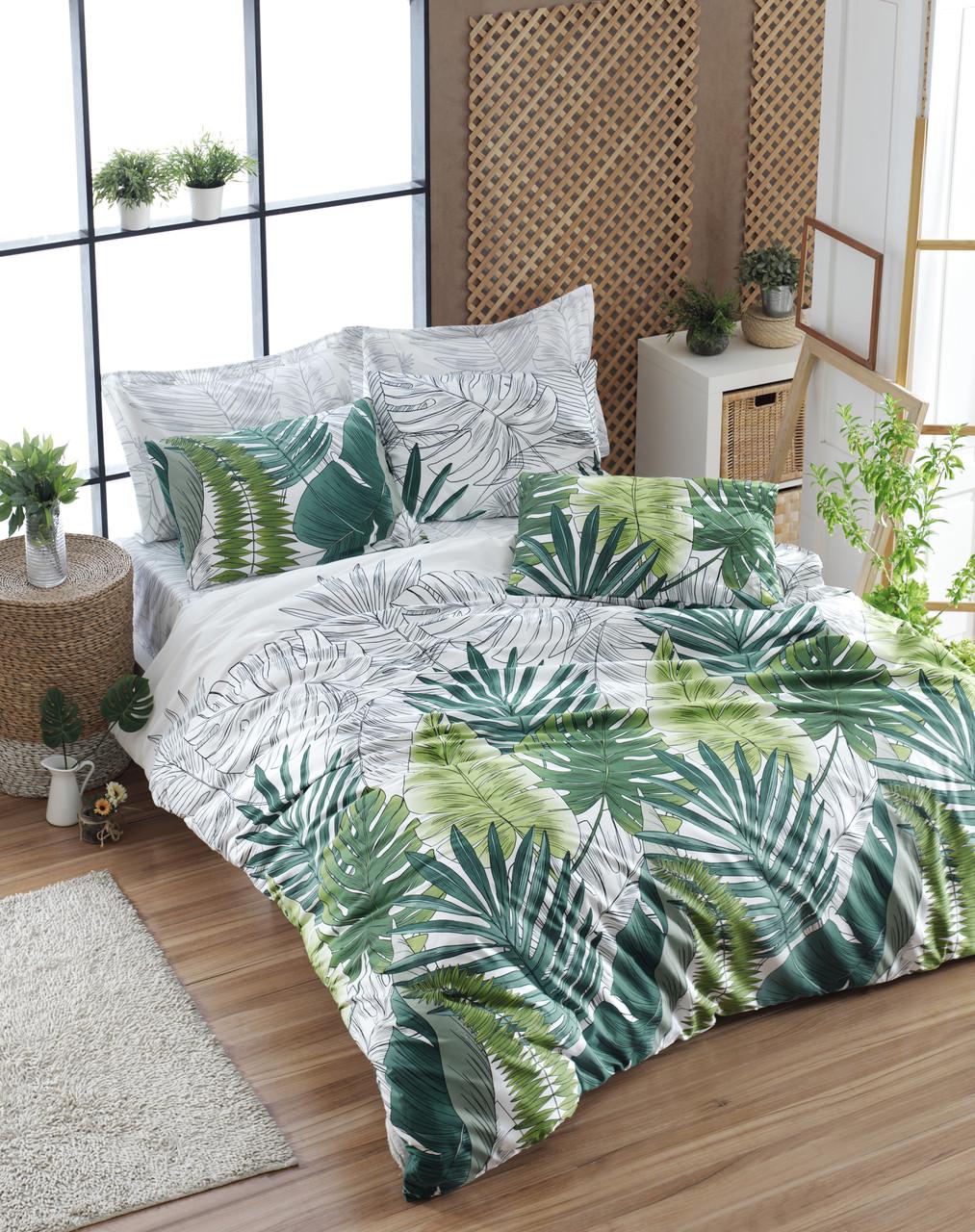 Комплект постельного белья евро Lotus Home Perfect Ranforce Freshness Зеленый (svt-2000022270533)