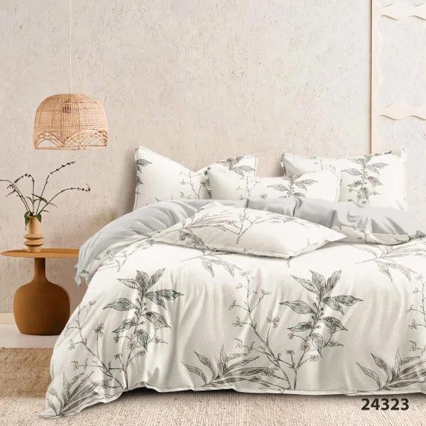 Комплект постільної білизни Viluta 24323 з простирадлом на резинці двоспальний (1643)