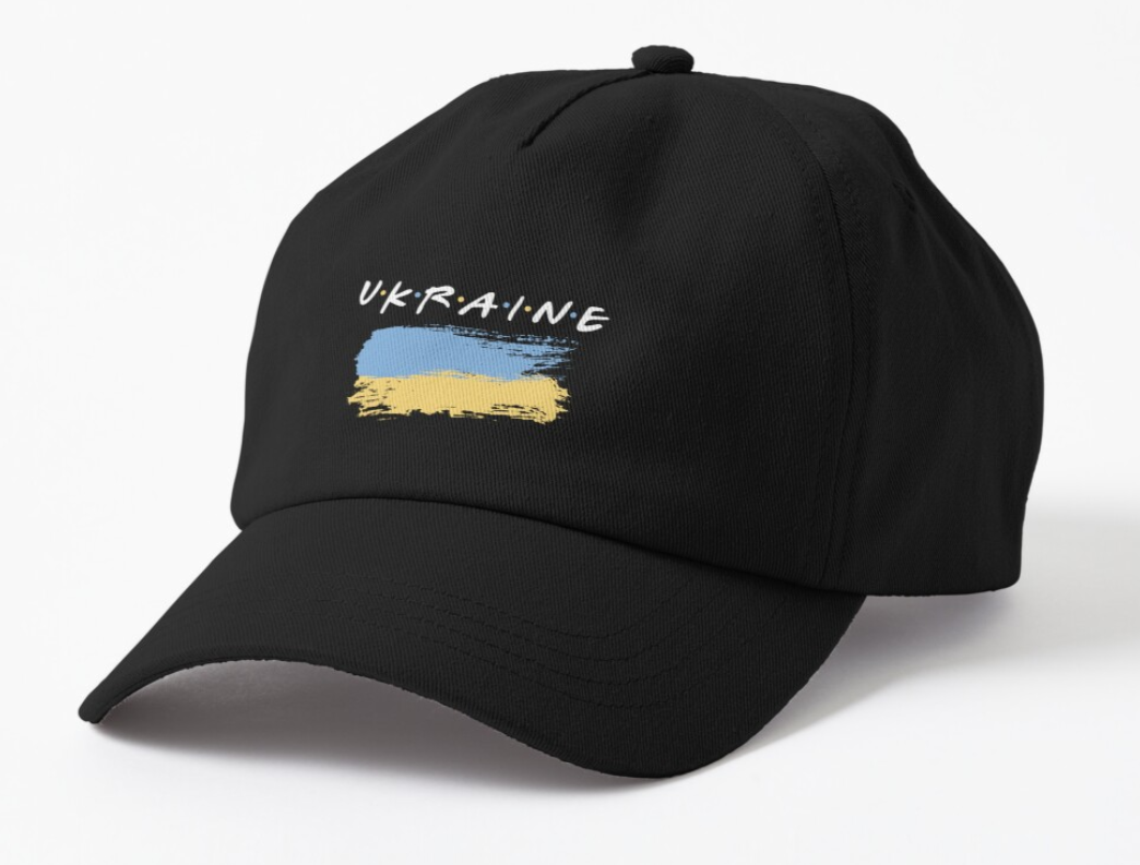Кепка унисекс Malfini с патриотическим принтом и надписью "Ukraine" Friends 1 Черный (УКР219К-1668106741)