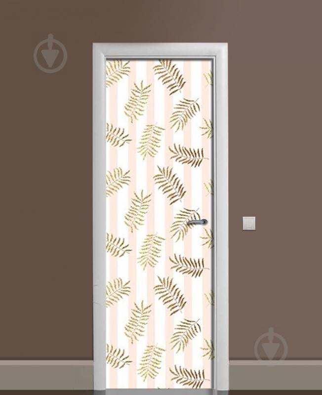 Наклейка на дверь Zatarga «Редкий папоротник» 650х2000 мм виниловая 3Д наклейка декор самоклеящаяся