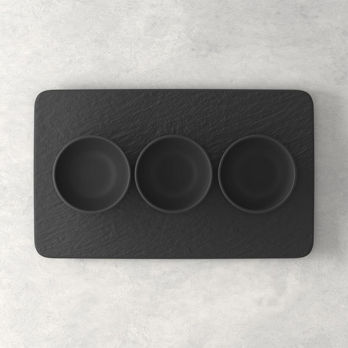 Набор соусников с подставкой Villeroy &amp; Boch Manufacture Rock 8х4 см 3 шт. (1042399023)