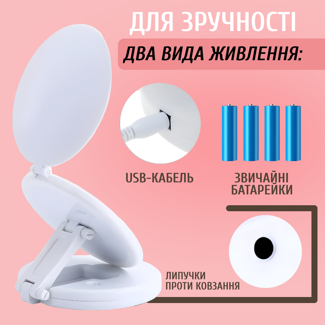 Подсветка Andowl q-mr80 для большого косметического LED зеркала для макияжа USB (d5b151ec) - фото 5