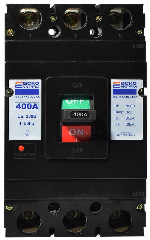 Автоматический выключатель АСКО-Укрем ВА-2004N/400 3Р 400А 35кА (A0010040074) Автоматический выключатель АСКО-Укрем ВА-2004N/400 3Р 400А 35кА (A0010040074)