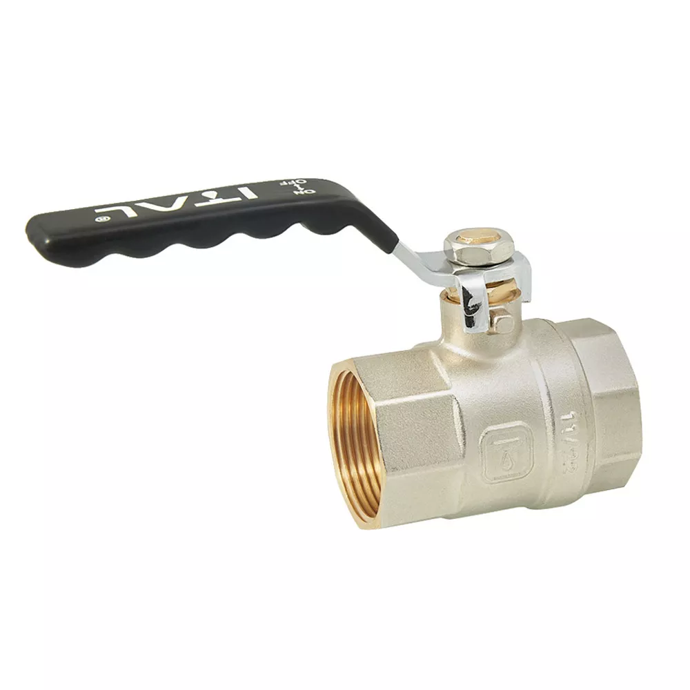 Кран кульовий ITAL PN25 ВВ ручка нікель 1 1/4" (SQ-1046050) - фото 2