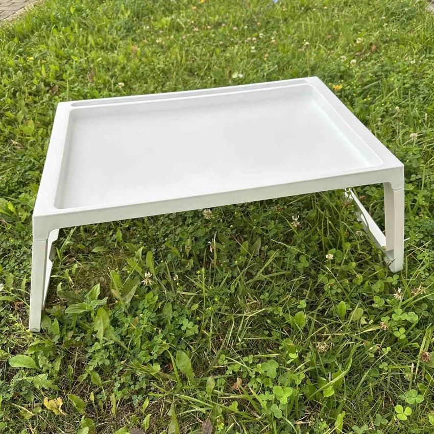 Столик для сніданку Stenson WW-01361 складаний пластиковий 54х35,5х27 см Білий (2689391753) - фото 2 Столик для сніданку Stenson WW-01361 складаний пластиковий 54х35,5х27 см Білий (2689391753) - фото 2