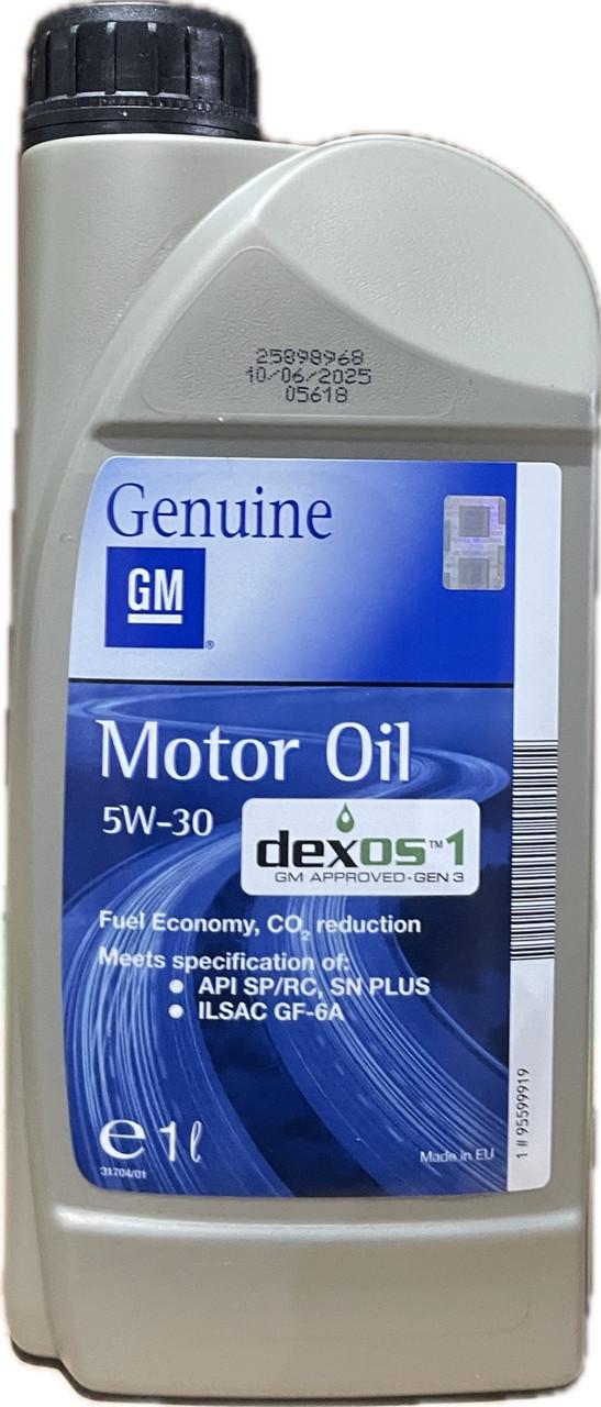 Моторное масло GM Motor Oil Dexos1 5W-30 1 л (95599919)