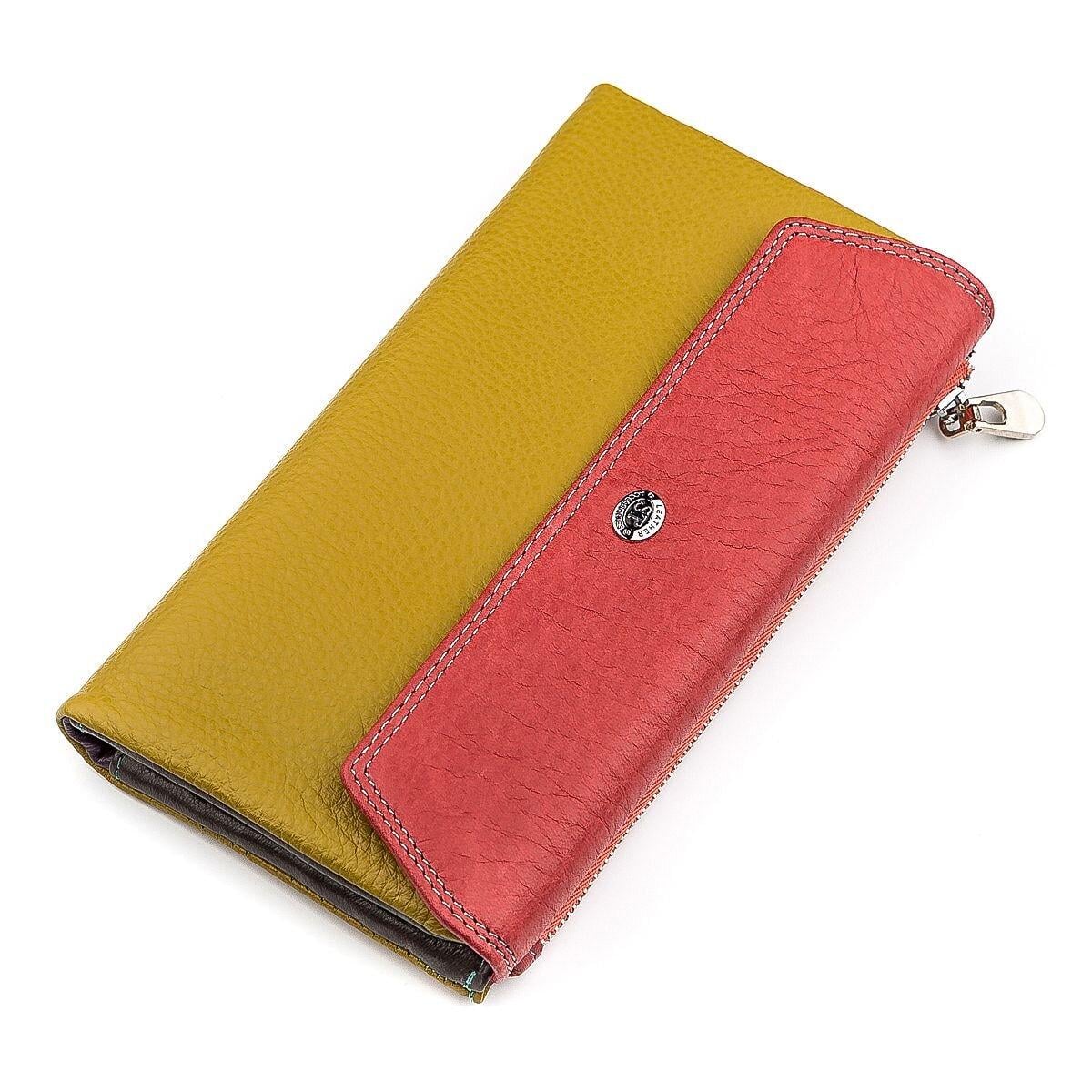 Кошелек ST Leather 18407 кожаный Розовый (168-136-18407)