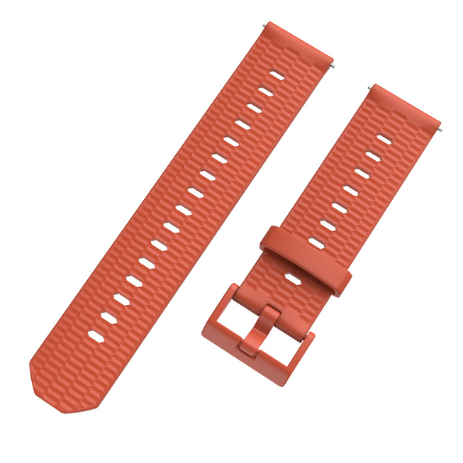 Ремешок для смарт-часов MiJobs Honeycomb силиконовый 20 мм рифленый Оранжевый (1992P)