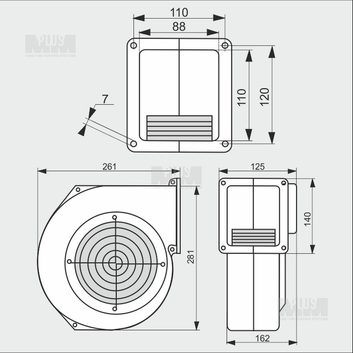 Вентилятор для котла нагнітальний MplusM G2E-180 (28414443) - фото 6 Вентилятор для котла нагнітальний MplusM G2E-180 (28414443) - фото 6
